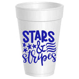 Sassy Cups | Stars and Stripes Styrofoam Cups - 10 pack