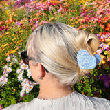 Solar Eclipse | Hand-painted Paisley Heart Claw Hair Clip