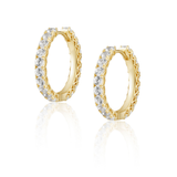 Sahira Jewelry Design | Piper Cz 18mm Hoops - Gold