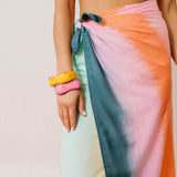 Sunshine Tienda | Coral Bangle Set - Coral, Blue & Yellow