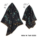 Jenni Earle | Silk Scarf - “Lasso the Stars” - Square Neck & Hair Scarf