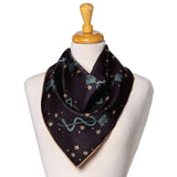 Jenni Earle | Silk Scarf - “Lasso the Stars” - Square Neck & Hair Scarf