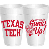 Sassy Cups | College Styrofoam Cups - Texas Tech - Get Your Guns Up