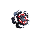 Solar Eclipse | Hand-Painted Americana Flower Claw Clip