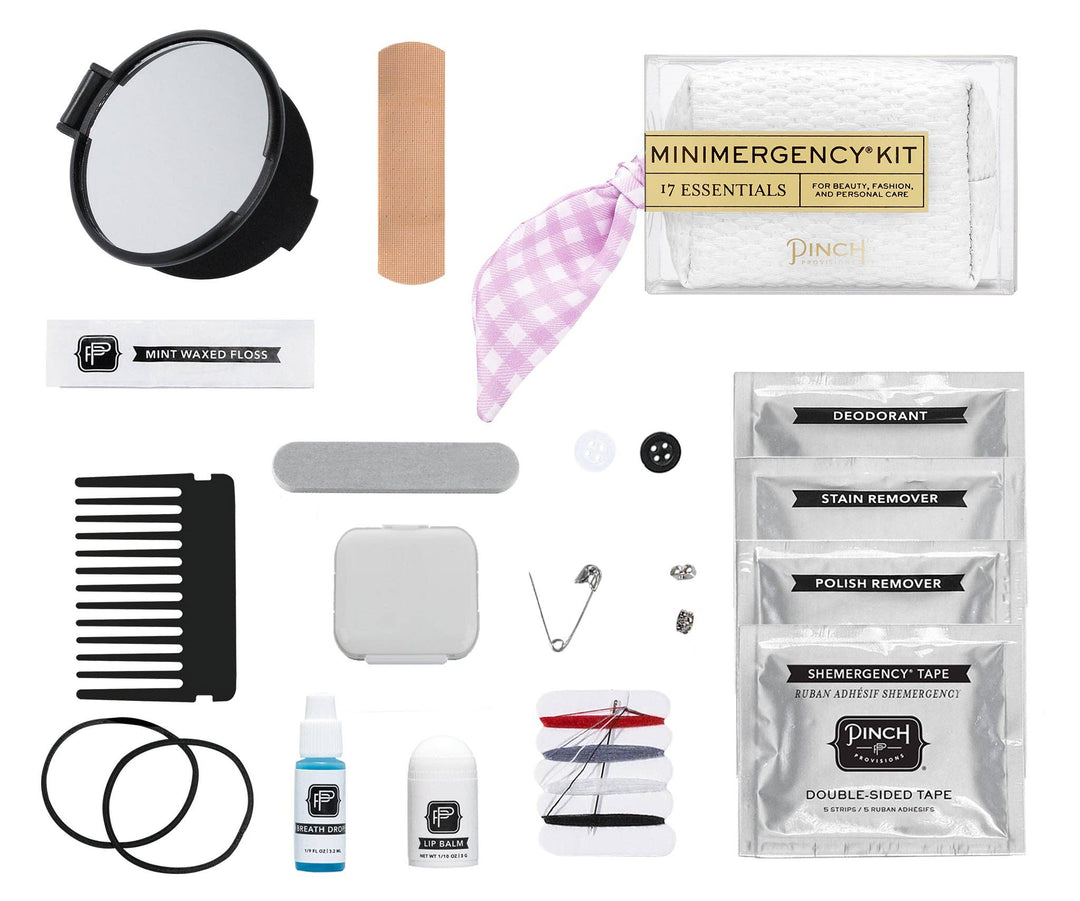 Gingham Scarf Minimergency Kit