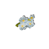 Solar Eclipse | Hand-painted Forget-Me-Not Claw Hair Clip