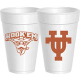 Sassy Cups | Texas Hook 'Em Vintage - College Styrofoam Cups