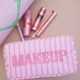 KenzKustomz | Striped Travel- Ready Cosmetic Bags