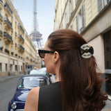 Solar Eclipse | Hand-painted Lifesaver Claw Hair Clip - Black