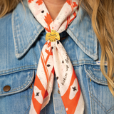 Jenni Earle | Brass Bandana Slide - Small Thunderbird - Scarf Ring