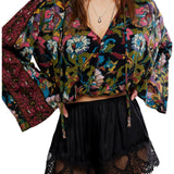 Free People | Juliette Printed Blouse - Black Combo