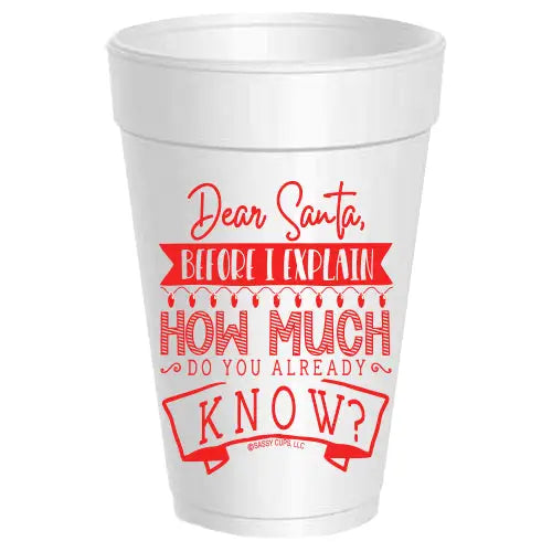 Christmas Styrofoam Cups | Various