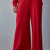 By Together | Daily Ease Pants Knit - Red