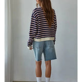 By Together | Coastal Everyday Striped Pullover Knit - Navy