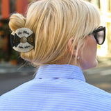Solar Eclipse | Hand-painted Lifesaver Claw Hair Clip - Black