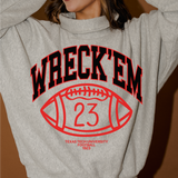 LivyLu | Texas Tech Campus Roll Neck Sweatshirt - Gray