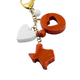 Luxe League Bag Charm Texas Edition - Burnt Orange