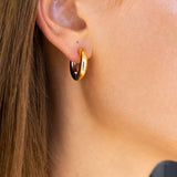 Sahira Jewelry Design | Gala Two-Tone 18k Gold Plated Hoop Earrings