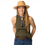 Jenni Earle | Leather Bandana Slide - Arched - Scarf Ring