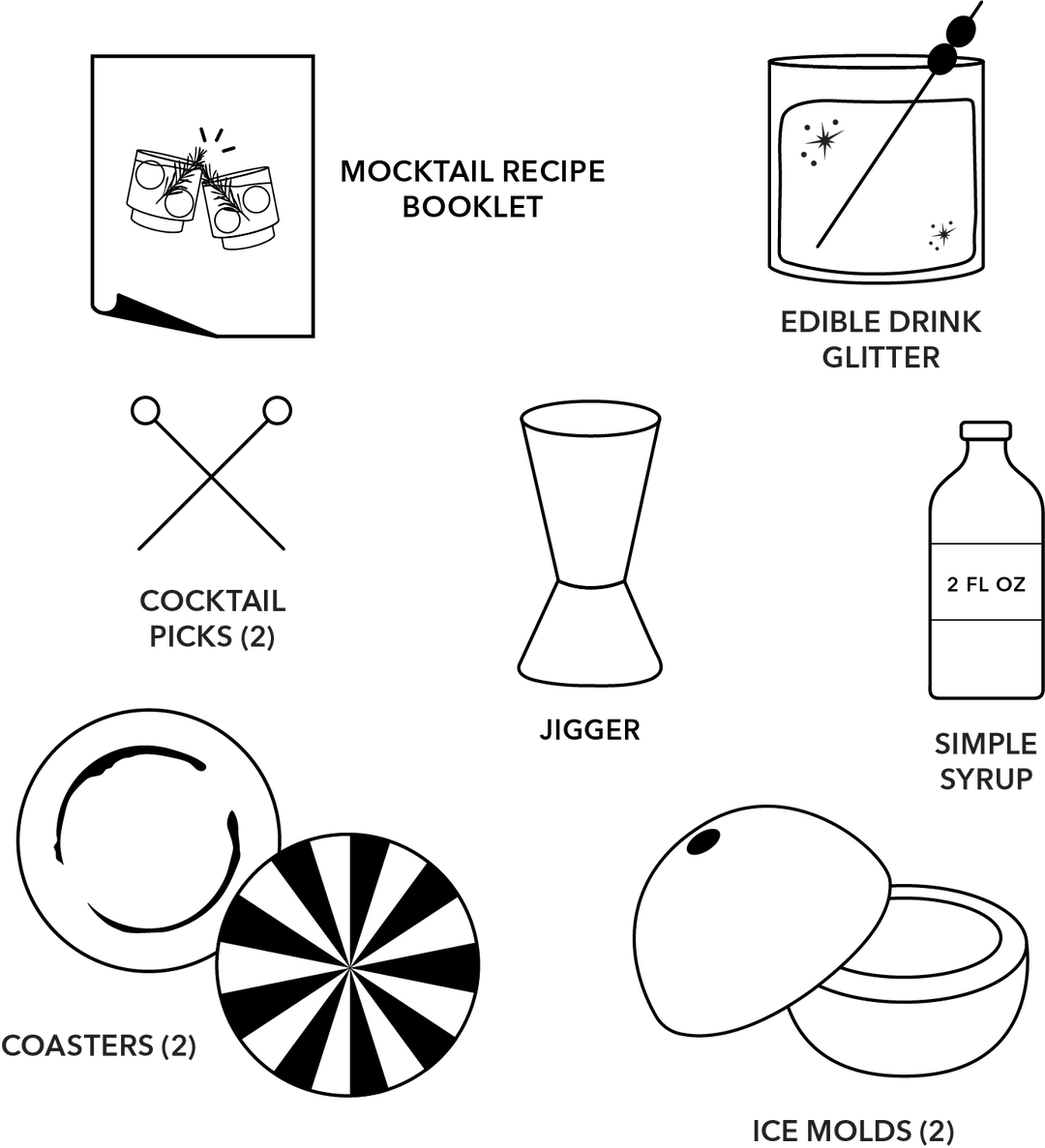 Mocktail Kit | Frosty, NA, Zero-Proof Holiday Gifts
