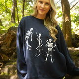 Friday + Saturday | Dancing Skeletons Mockneck - Navy