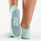 Pointe Studio | Women's Happy Full Foot Grip Sock  -  Baby Blue