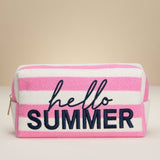 Hello Summer Terry Cloth Pouch