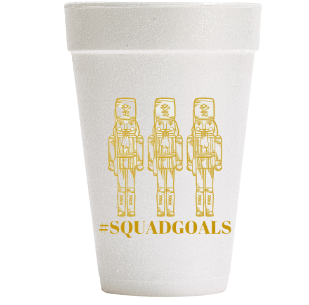 #SquadGoals Styrofoam Cups- Christmas