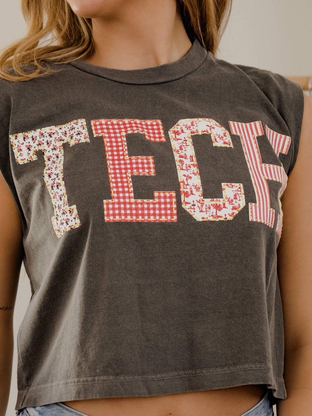 Texas Tech Red Raiders Quilted Puff Ink Tank- Smoke