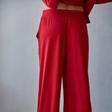 By Together | Daily Ease Pants Knit - Red