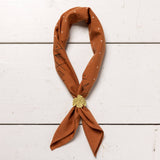 Jenni Earle | Brass Bandana Slide - Small Thunderbird - Scarf Ring
