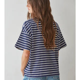 By Together | Landon Striped Knit Tee - Navy White
