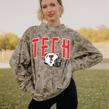 Texas Tech Camo Mock Neck Sweatshirt