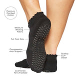 Pointe Studio | Women's Happy Full Foot Grip Sock – Black