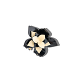 Solar Eclipse | Hand-painted Origami Magnolia Flower Hair Clip