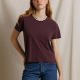 Perfect White Tee | Harley Cotton Boxy Crew - Cherry Lacquer