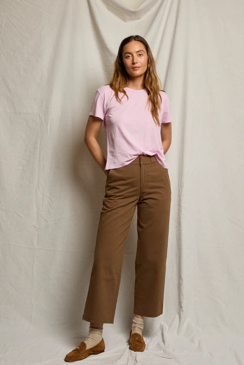 Perfect White Tee | Harley Boxy Crew Tee - Sugar Pink