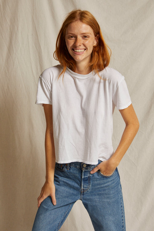 Perfect White Tee | Harley Boxy Crew Tee - White