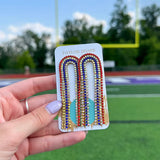 Red & Blue Rhinestone Chain Drops