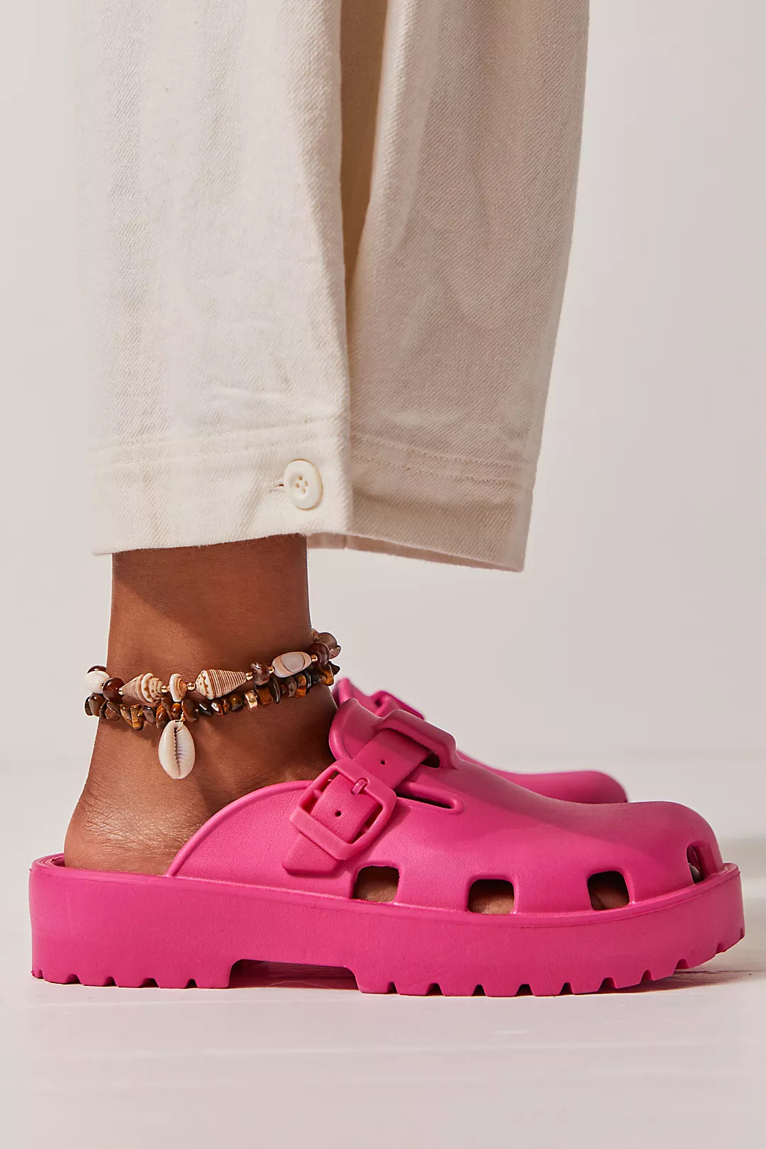 Free People Karlie Buckle Clog | Watermelon