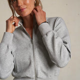 Perfect White Tee | Milana Pureform Long Sleeve Track Jacket  - Heather Grey