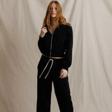 Perfect White Tee | Milana Pureform Long Sleeve Track Jacket  - True Black