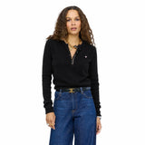 Kerri Rosenthal | Femme Ruffle Henley Sweater - Black