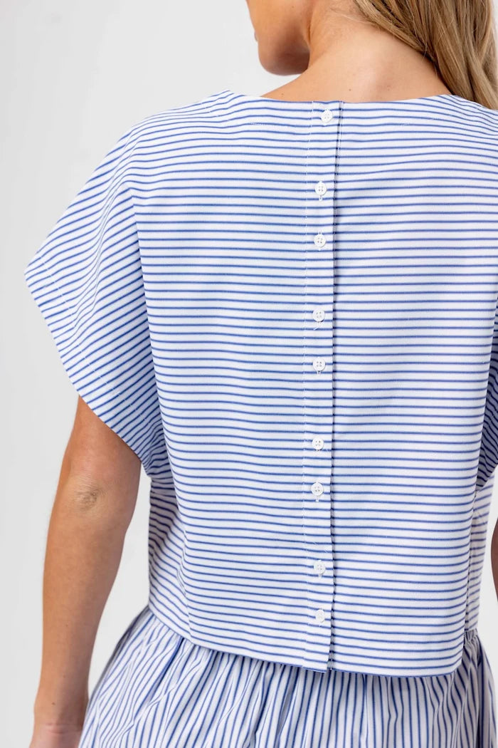 We Are Sundays | Stripe Esme Top - Navy Stripe