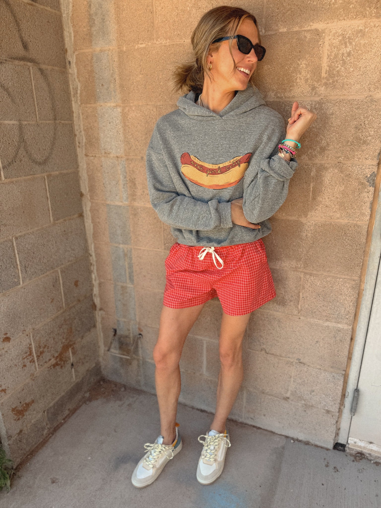 Sunny Somewhere Grey Hot Dog Graphic Sweatshirt from Shop Estilo.