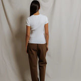 Perfect White Tee | Suri Ribbed Capsleeve Crew - White