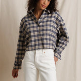 Perfect White Tee | Tate Plaid Long Sleeve Button Up- Sugar Plaid