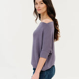 Six Fifty | Short Sleeve Anywhere Top - Dark Lavender