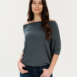Six Fifty | Short Sleeve Anywhere Top - Slate
