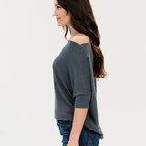 Six Fifty | Short Sleeve Anywhere Top - Slate